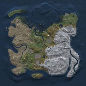 Thumbnail Rust Map: Procedural Map, Size: 3500, Seed: 1911745859, 14 Monuments