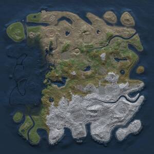Thumbnail Rust Map: Procedural Map, Size: 4500, Seed: 764410690, 17 Monuments