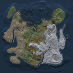 Thumbnail Rust Map: Procedural Map, Size: 3250, Seed: 662657906, 13 Monuments