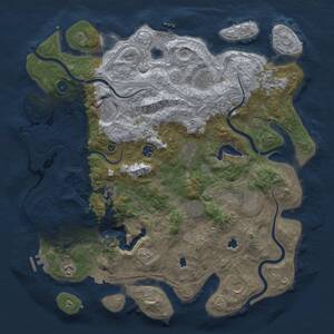 Thumbnail Rust Map: Procedural Map, Size: 4500, Seed: 131983589, 17 Monuments