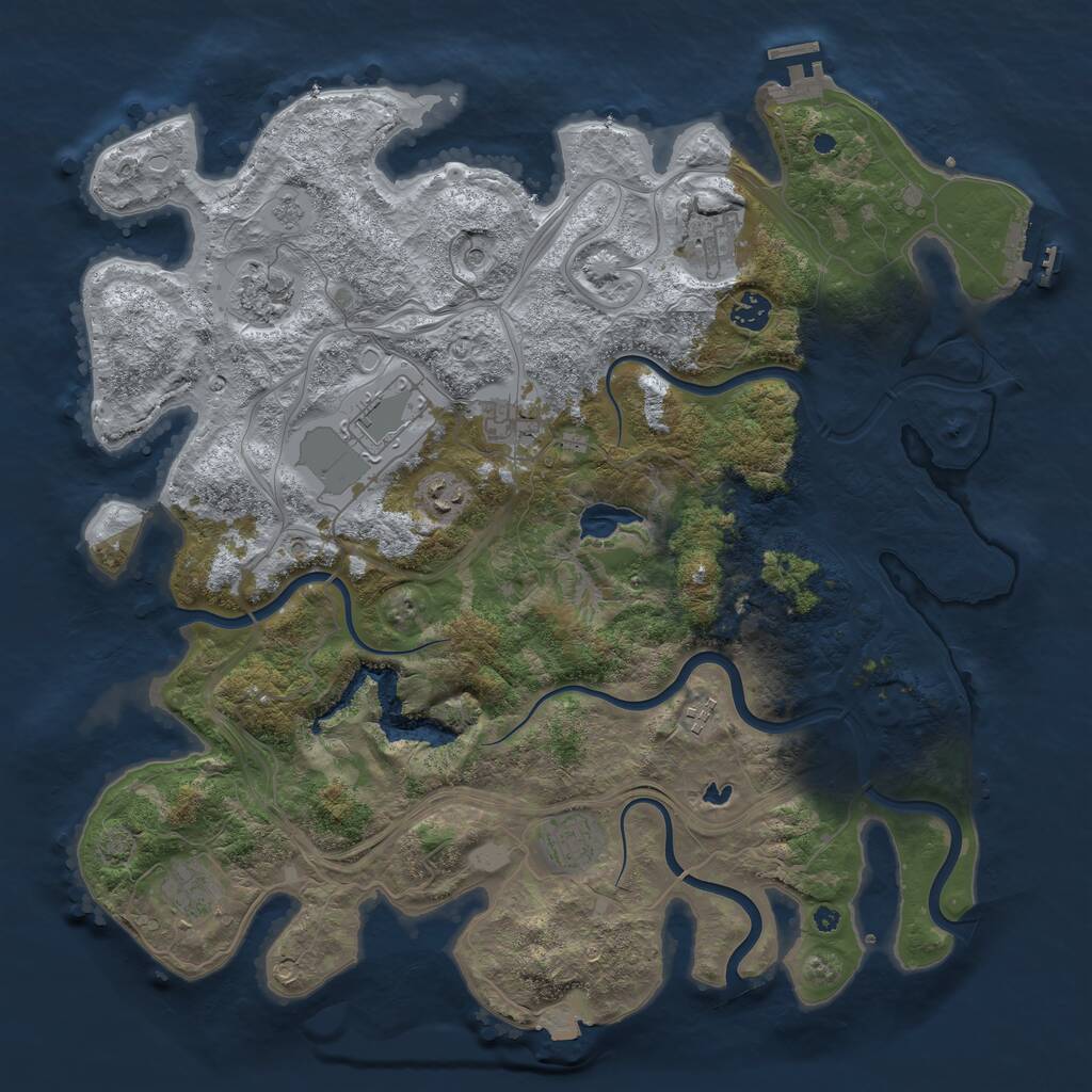 Rust Map: Procedural Map, Size: 4250, Seed: 4022601, 15 Monuments