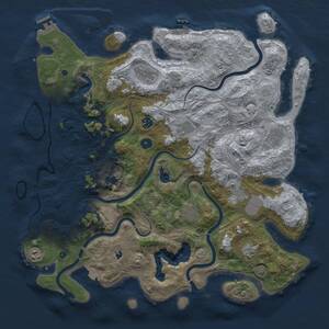 Thumbnail Rust Map: Procedural Map, Size: 4500, Seed: 1066665287, 16 Monuments