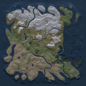 Thumbnail Rust Map: Procedural Map, Size: 4500, Seed: 934732974, 17 Monuments