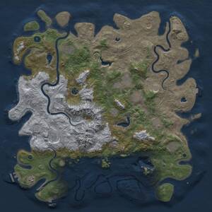 Thumbnail Rust Map: Procedural Map, Size: 5000, Seed: 1721064266, 16 Monuments