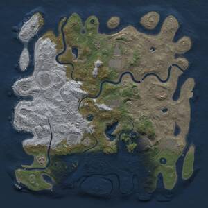 Thumbnail Rust Map: Procedural Map, Size: 4500, Seed: 692769044, 17 Monuments
