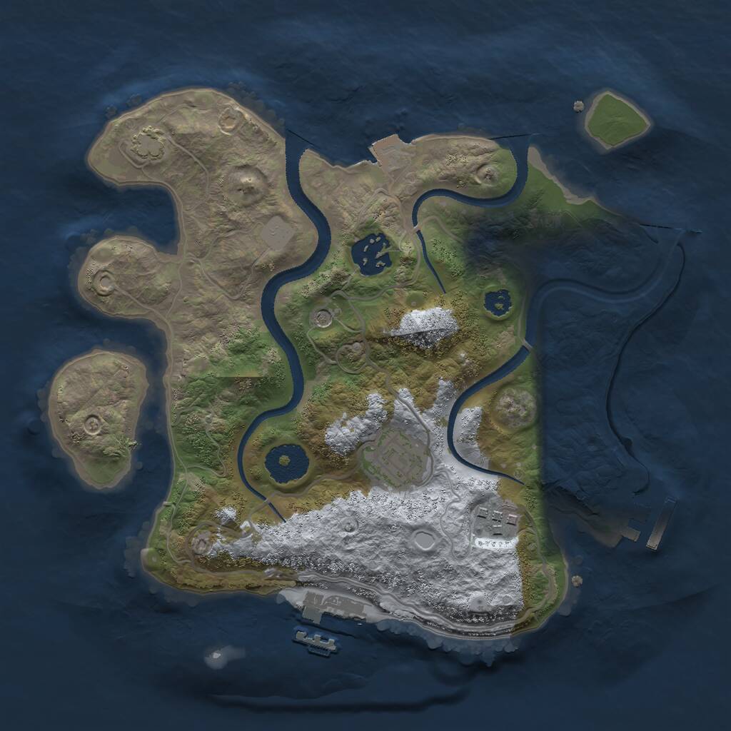 Rust Map: Procedural Map, Size: 2700, Seed: 1770379326, 8 Monuments