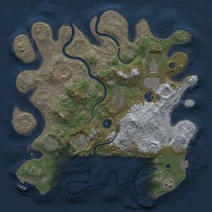 Thumbnail Rust Map: Procedural Map, Size: 3500, Seed: 789456248, 14 Monuments