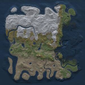 Thumbnail Rust Map: Procedural Map, Size: 4500, Seed: 1583897185, 16 Monuments