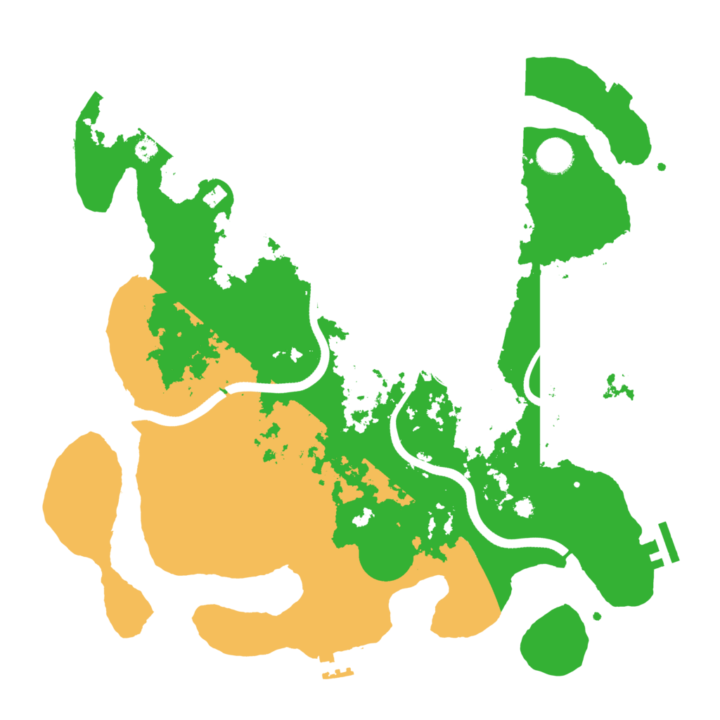 Biome Rust Map: Procedural Map, Size: 3500, Seed: 577125657