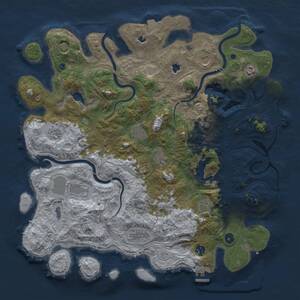Thumbnail Rust Map: Procedural Map, Size: 4500, Seed: 282603452, 16 Monuments