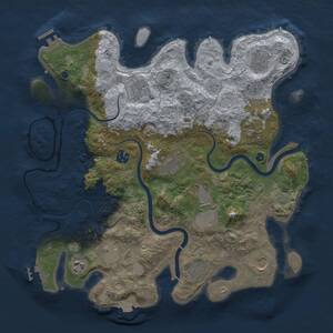 Thumbnail Rust Map: Procedural Map, Size: 3850, Seed: 2009825536, 17 Monuments