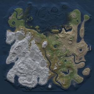 Thumbnail Rust Map: Procedural Map, Size: 4250, Seed: 1768985789, 16 Monuments