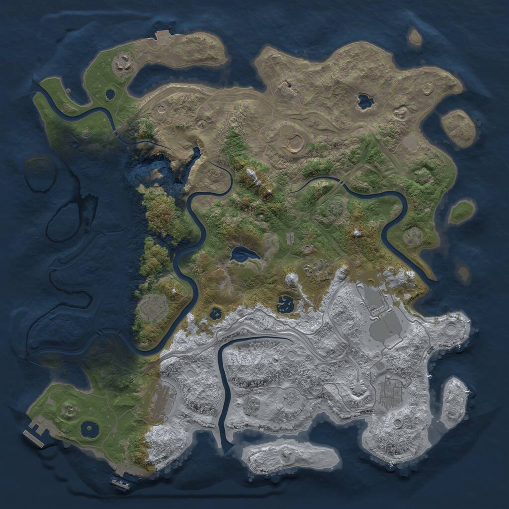 Rust Map: Procedural Map, Size: 4250, Seed: 13935, 15 Monuments