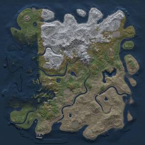Thumbnail Rust Map: Procedural Map, Size: 5000, Seed: 753240944, 17 Monuments