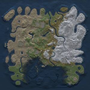 Thumbnail Rust Map: Procedural Map, Size: 4500, Seed: 1135919490, 15 Monuments