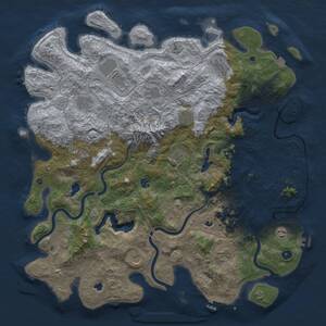 Thumbnail Rust Map: Procedural Map, Size: 5000, Seed: 692920367, 17 Monuments