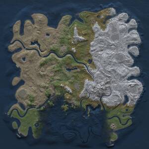Thumbnail Rust Map: Procedural Map, Size: 5000, Seed: 1157215487, 16 Monuments