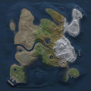 Thumbnail Rust Map: Procedural Map, Size: 2500, Seed: 1944627716, 8 Monuments