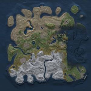 Thumbnail Rust Map: Procedural Map, Size: 4000, Seed: 154450275, 15 Monuments