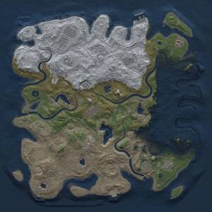 Thumbnail Rust Map: Procedural Map, Size: 4500, Seed: 574563340, 15 Monuments