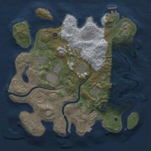 Thumbnail Rust Map: Procedural Map, Size: 3500, Seed: 890373, 15 Monuments