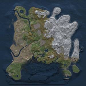 Thumbnail Rust Map: Procedural Map, Size: 3500, Seed: 738267912, 15 Monuments