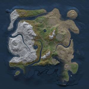 Thumbnail Rust Map: Procedural Map, Size: 3000, Seed: 5644, 11 Monuments