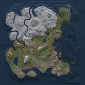 Thumbnail Rust Map: Procedural Map, Size: 3500, Seed: 1588052842, 14 Monuments