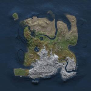 Thumbnail Rust Map: Procedural Map, Size: 2500, Seed: 75758493, 8 Monuments