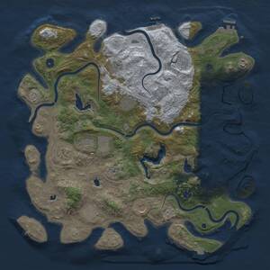 Thumbnail Rust Map: Procedural Map, Size: 4500, Seed: 901890341, 16 Monuments