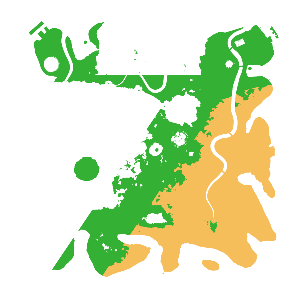 Biome Rust Map: Procedural Map, Size: 3500, Seed: 505440915