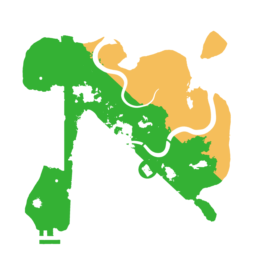 Biome Rust Map: Procedural Map, Size: 2500, Seed: 1664691664