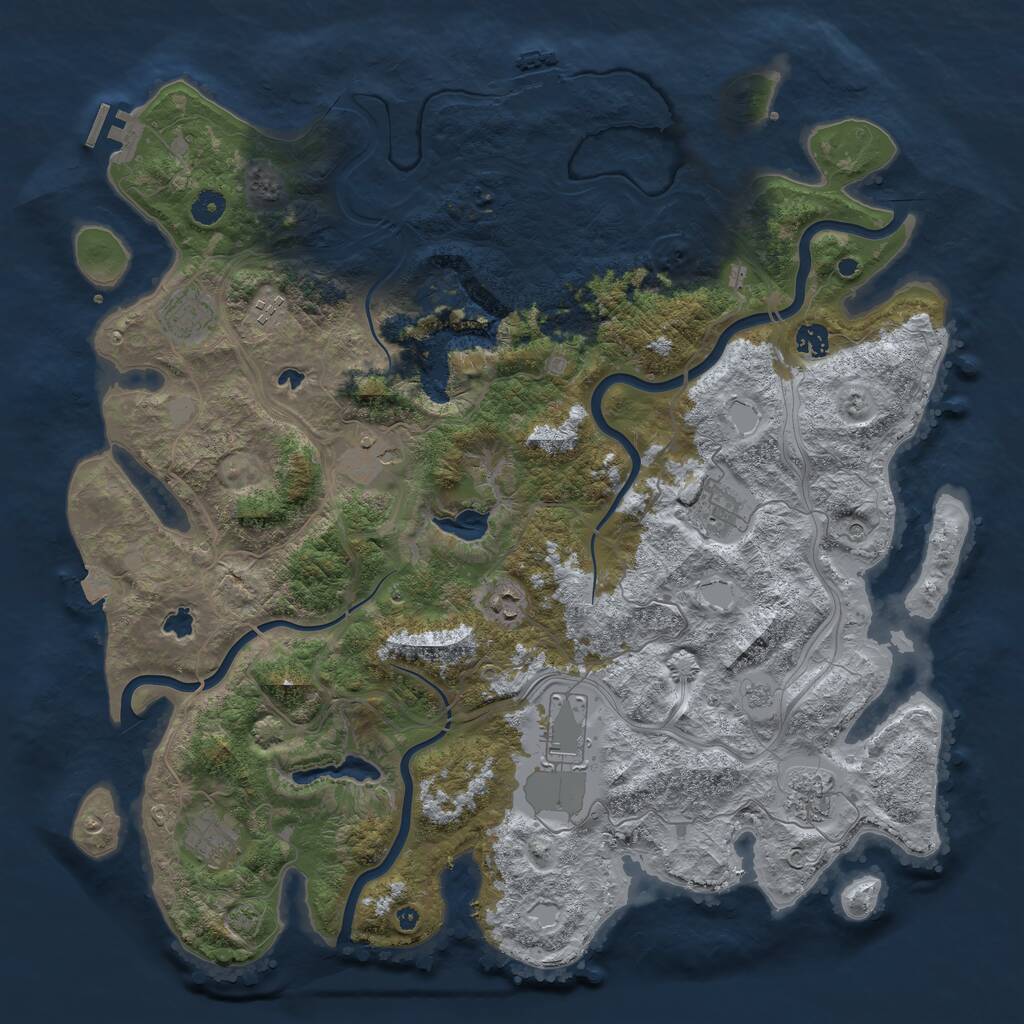 Rust Map: Procedural Map, Size: 4520, Seed: 68051, 15 Monuments