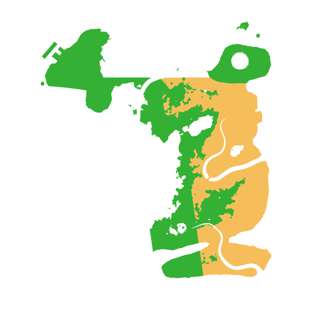 Biome Rust Map: Procedural Map, Size: 3200, Seed: 12379