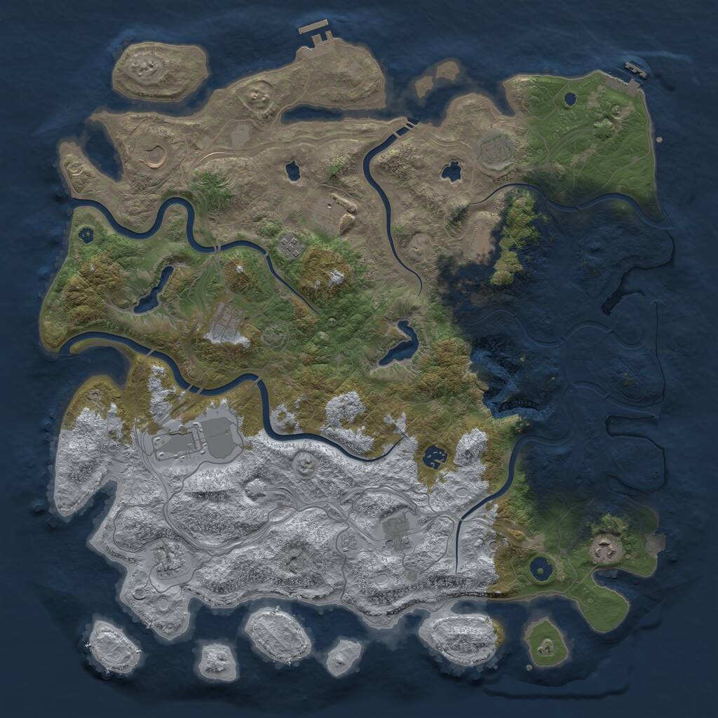 Rust Map: Procedural Map, Size: 4750, Seed: 7022026, 17 Monuments