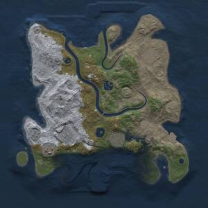 Thumbnail Rust Map: Procedural Map, Size: 3250, Seed: 1055410914, 11 Monuments