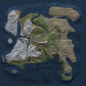 Thumbnail Rust Map: Procedural Map, Size: 3000, Seed: 1248911522, 10 Monuments