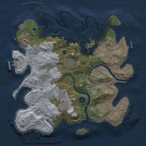 Thumbnail Rust Map: Procedural Map, Size: 3500, Seed: 253, 14 Monuments