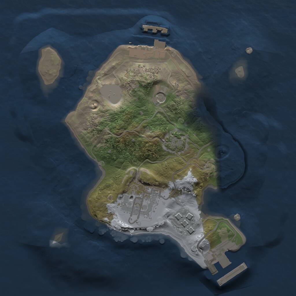 Rust Map: Procedural Map, Size: 1800, Seed: 1317386185, 7 Monuments