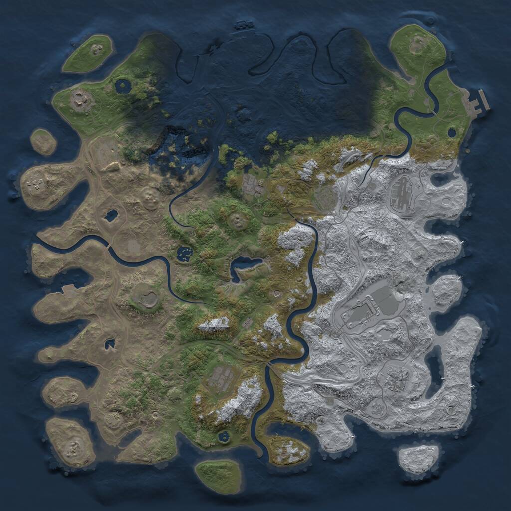 Rust Map: Procedural Map, Size: 4750, Seed: 220261, 17 Monuments
