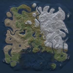 Thumbnail Rust Map: Procedural Map, Size: 4500, Seed: 495549845, 16 Monuments