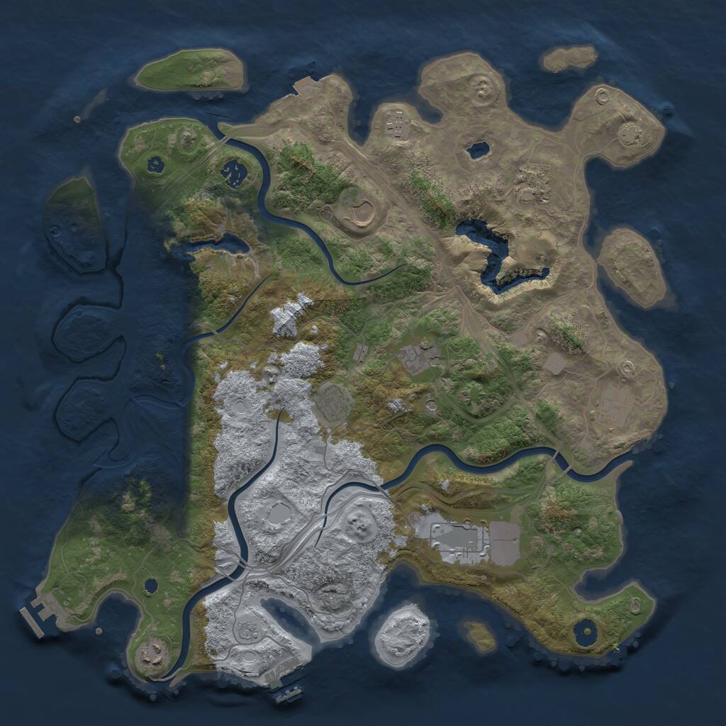 Rust Map: Procedural Map, Size: 4250, Seed: 435310570, 15 Monuments