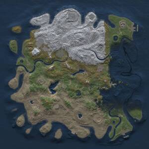 Thumbnail Rust Map: Procedural Map, Size: 4500, Seed: 324946751, 16 Monuments