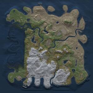Thumbnail Rust Map: Procedural Map, Size: 4500, Seed: 15473581, 17 Monuments