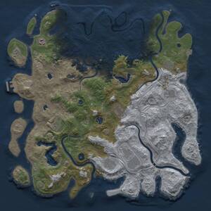 Thumbnail Rust Map: Procedural Map, Size: 4500, Seed: 161934183, 16 Monuments
