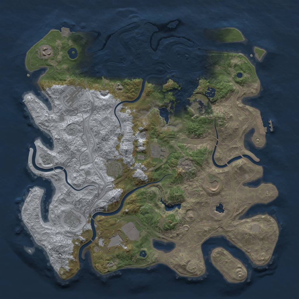 Rust Map: Procedural Map, Size: 4250, Seed: 1695, 15 Monuments