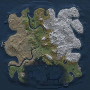 Thumbnail Rust Map: Procedural Map, Size: 3750, Seed: 208281225, 15 Monuments