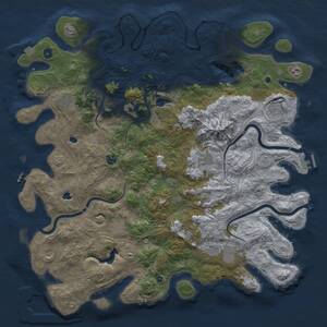 Thumbnail Rust Map: Procedural Map, Size: 5000, Seed: 779177, 17 Monuments