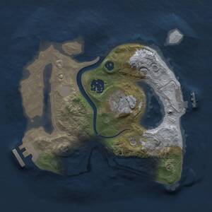 Thumbnail Rust Map: Procedural Map, Size: 2250, Seed: 1563135779, 6 Monuments