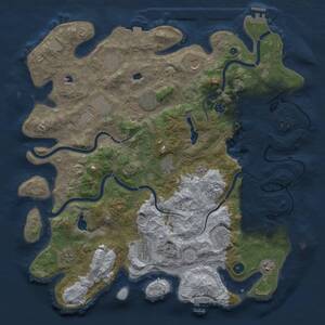 Thumbnail Rust Map: Procedural Map, Size: 4500, Seed: 701596382, 17 Monuments
